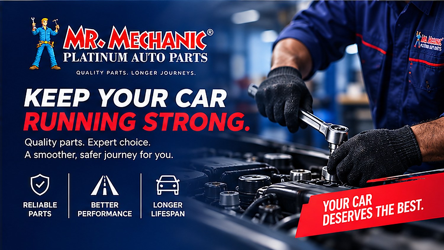 Keep your car running strong — reliable parts, better performance, longer lifespan.