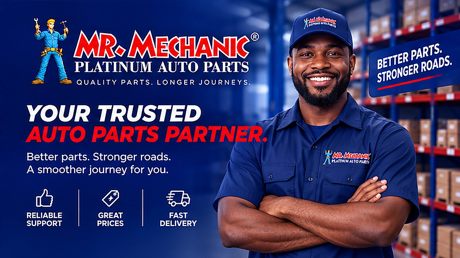 Your trusted auto parts partner — reliable support, great prices, fast delivery.